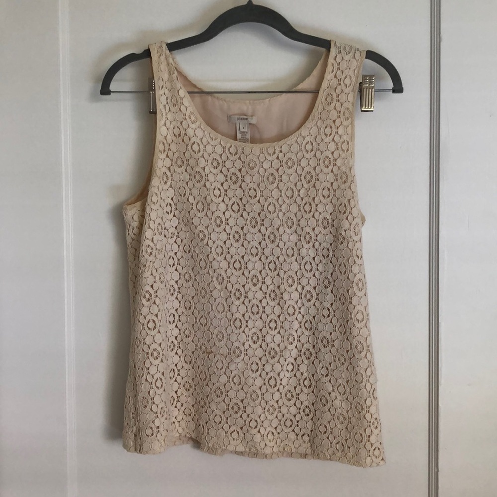 JCrew Crocheted lined Top
